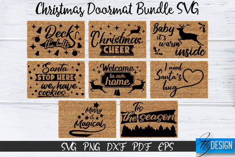 Christmas SVG. Doormat Bundle SVG. Welcome SVG. DIY Doormat SVG Fly Design 