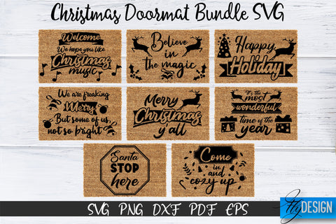 Christmas SVG. Doormat Bundle SVG. Welcome SVG. DIY Doormat SVG Fly Design 