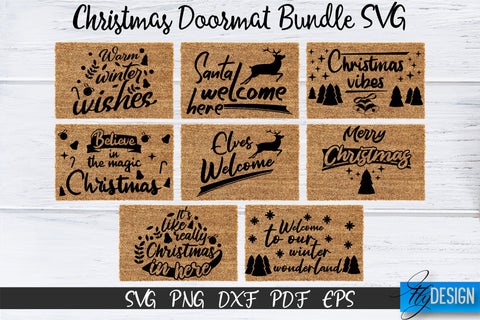 Christmas SVG. Doormat Bundle SVG. Welcome SVG. DIY Doormat SVG Fly Design 