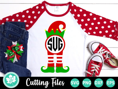 Christmas SVG | Elf Monogram SVG TrueNorthImagesCA 