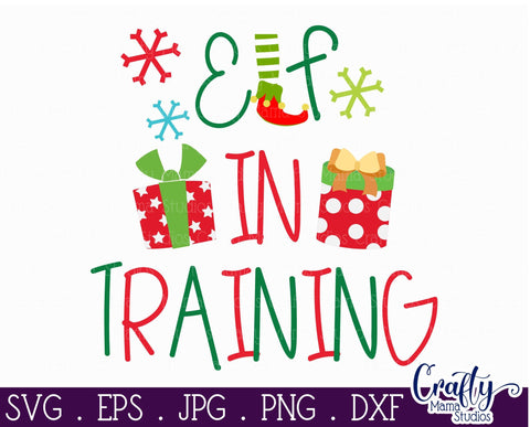 Christmas Svg - Elf Svg - Elf Squad Svg - Merry Christmas Svg - Elf In Training SVG Crafty Mama Studios 