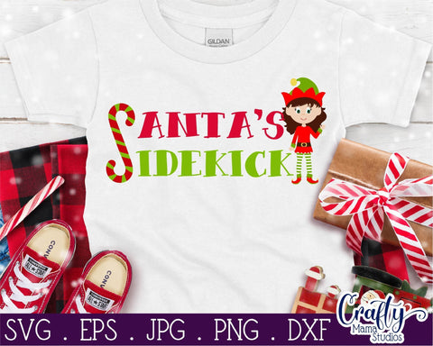 Christmas Svg - Elf Svg - Elf Squad Svg - Santa Svg - Santa's Sidekick SVG SVG Crafty Mama Studios 