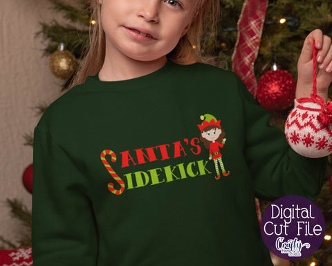 Christmas Svg - Elf Svg - Elf Squad Svg - Santa Svg - Santa's Sidekick SVG SVG Crafty Mama Studios 