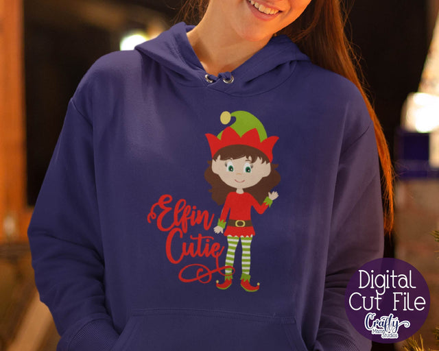 Christmas Svg - Elf Svg - Elfin Cutie Svg - Kid's Christmas SVG Crafty Mama Studios 