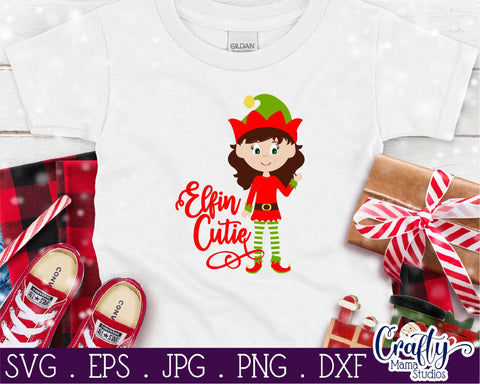 Christmas Svg - Elf Svg - Elfin Cutie Svg - Kid's Christmas SVG Crafty Mama Studios 