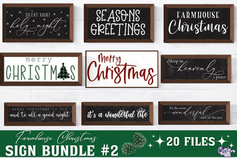 Christmas Svg, Farmhouse Christmas Sign Bundle, Farmhouse #2 SVG Crafty Mama Studios 