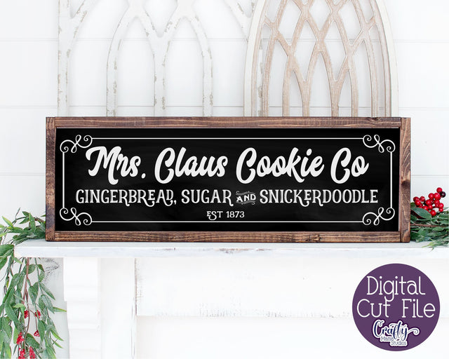 Christmas Svg, Farmhouse Christmas Svg, Mrs Claus Cookie Co SVG Crafty Mama Studios 