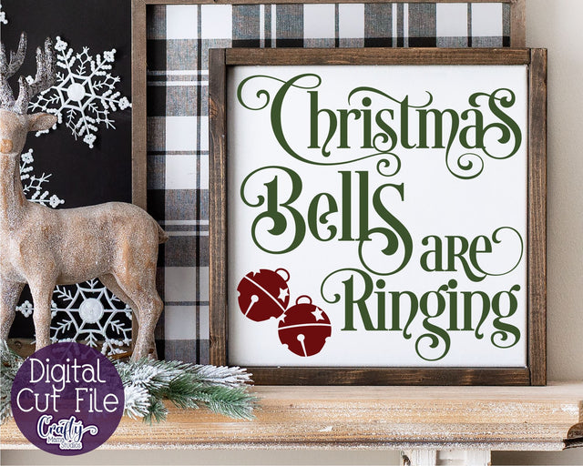 Christmas Svg, Farmhouse Svg, Christmas Bells Are Ringing SVG Crafty Mama Studios 