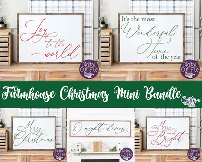 Christmas Svg, Farmhouse Svg, Christmas Farmhouse Mini Bundle SVG Crafty Mama Studios 