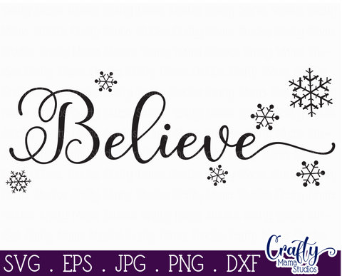 Christmas Svg, Farmhouse Svg Farmhouse Christmas Believe Svg SVG Crafty Mama Studios 
