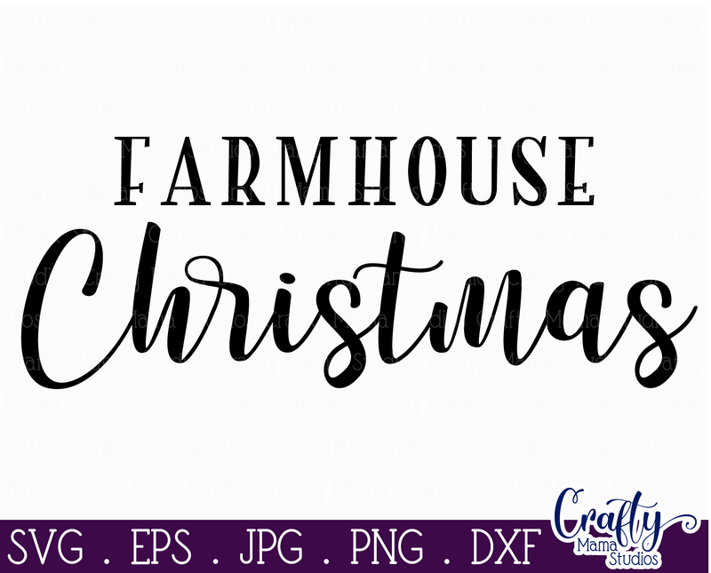 Christmas Svg, Farmhouse Svg, Farmhouse Christmas Cut File - So Fontsy