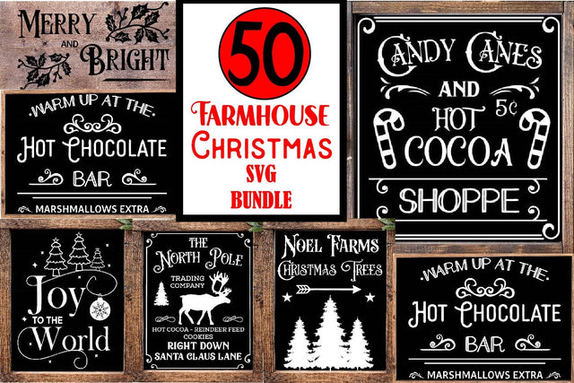 Christmas Svg, Farmhouse Svg, Farmhouse Christmas Sign Bundle SVG Paper Switch 
