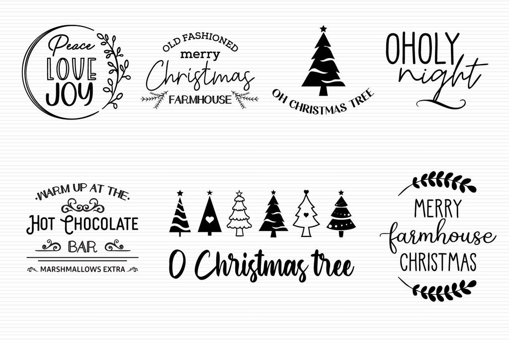 Christmas Svg, Farmhouse Svg Farmhouse Christmas Sign Bundle - So Fontsy