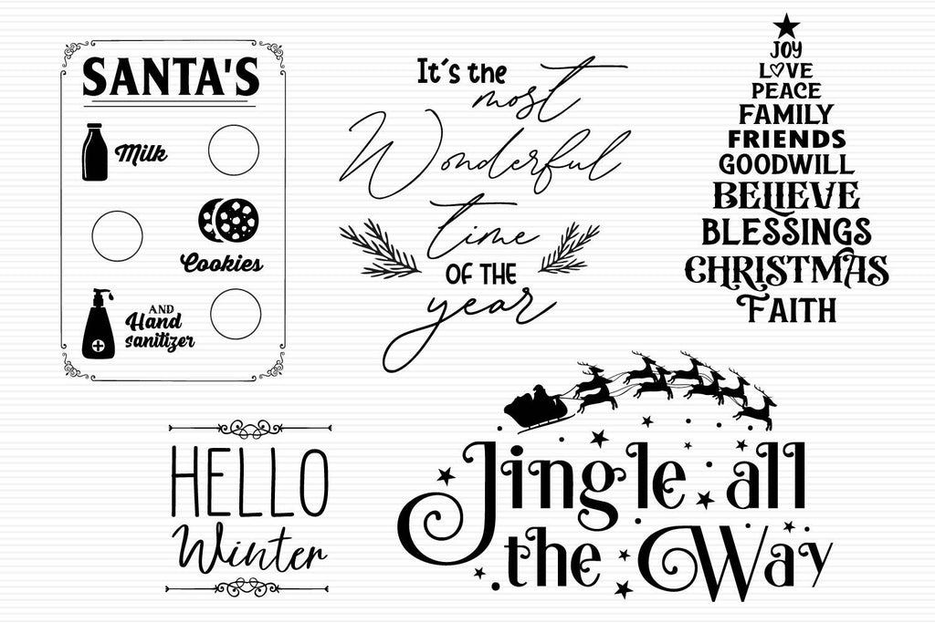 Christmas Svg, Farmhouse Svg Farmhouse Christmas Sign Bundle - So Fontsy