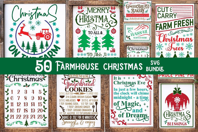 Christmas Svg, Farmhouse Svg, Farmhouse Christmas ,Sign Bundle SVG Paper Switch 