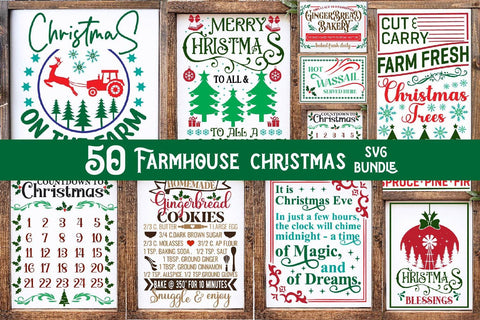 Christmas Svg, Farmhouse Svg, Farmhouse Christmas ,Sign Bundle SVG Paper Switch 