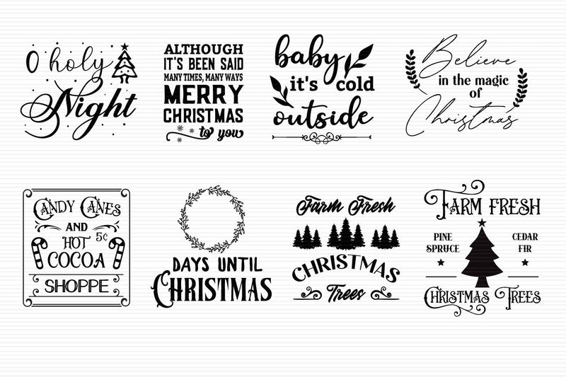 Christmas Svg, Farmhouse Svg Farmhouse Christmas Sign Bundle - So Fontsy