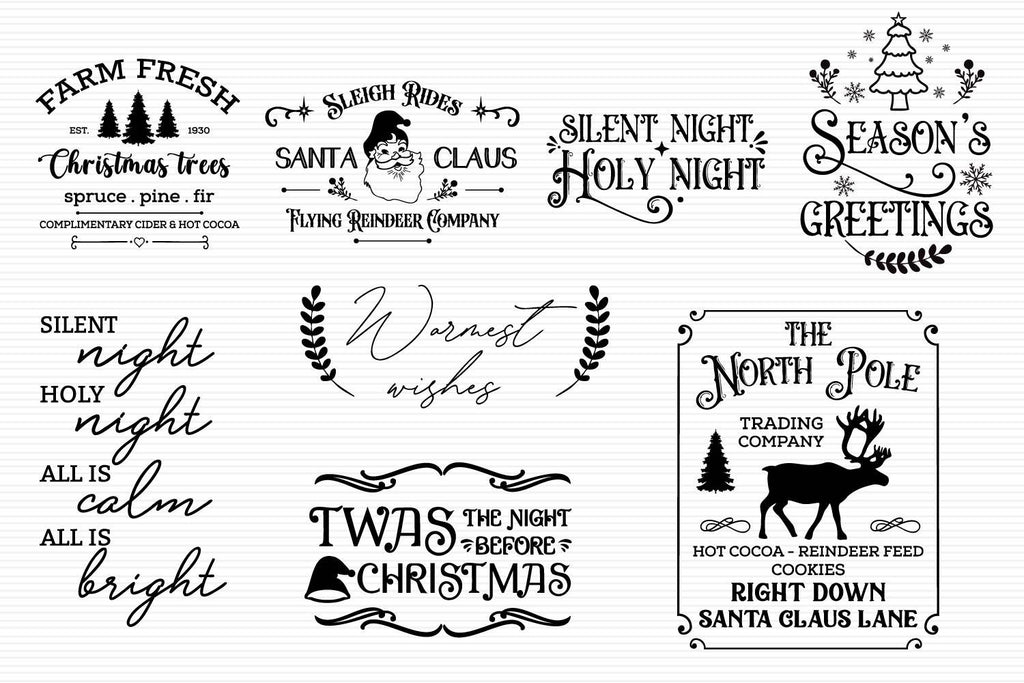 Christmas Svg, Farmhouse Svg Farmhouse Christmas Sign Bundle - So Fontsy