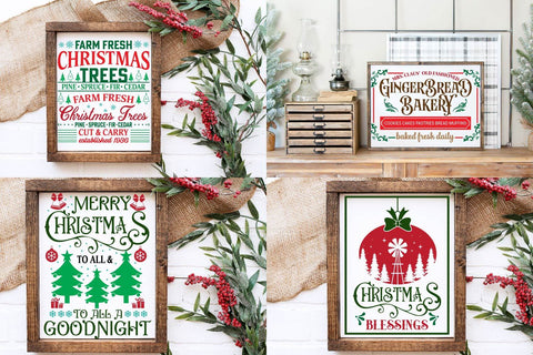 Christmas Svg, Farmhouse Svg, Farmhouse Christmas ,Sign Bundle SVG Paper Switch 