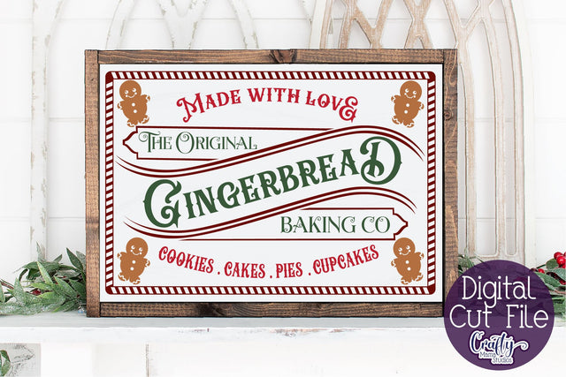 Christmas Svg, Farmhouse Svg, Gingerbread Baking Co Cut File SVG Crafty Mama Studios 