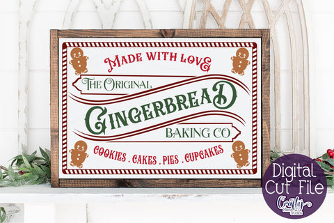 Christmas Svg, Farmhouse Svg, Gingerbread Baking Co Cut File SVG Crafty Mama Studios 