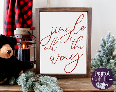 Christmas Svg, Farmhouse Svg, Jingle All The Way Cut File SVG Crafty Mama Studios 