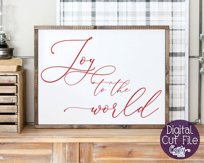Christmas Svg, Farmhouse Svg, Joy To The World Cut File SVG Crafty Mama Studios 