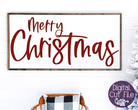 Christmas Svg, Farmhouse Svg, Merry Christmas Cut File SVG Crafty Mama Studios 