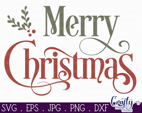 Christmas Svg, Farmhouse Svg, Merry Christmas Cut File SVG Crafty Mama Studios 