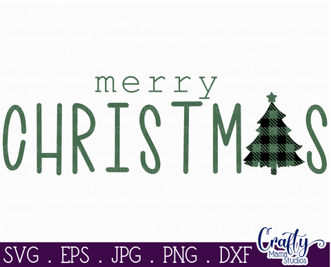 Christmas Svg, Farmhouse Svg, Merry Christmas Cut File SVG Crafty Mama Studios 
