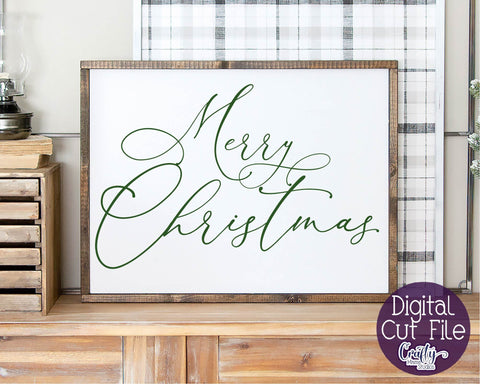 Christmas Svg, Farmhouse Svg, Merry Christmas Cut File SVG Crafty Mama Studios 