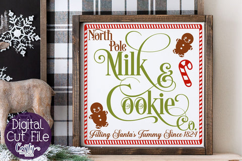 Christmas Svg, Farmhouse Svg, Milk And Cookie Company File SVG Crafty Mama Studios 