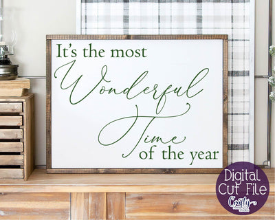 Christmas Svg, Farmhouse Svg Most Wonderful Time Of The Year SVG Crafty Mama Studios 