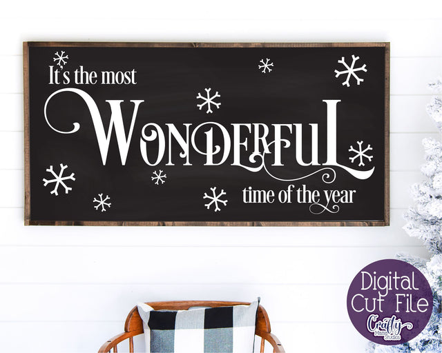 Christmas Svg, Farmhouse Svg Most Wonderful Time Of The Year SVG Crafty Mama Studios 