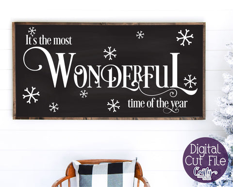 Christmas Svg, Farmhouse Svg Most Wonderful Time Of The Year SVG Crafty Mama Studios 