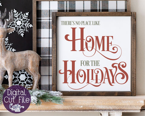 Christmas Svg, Farmhouse Svg, No Place Like Home Holidays SVG Crafty Mama Studios 