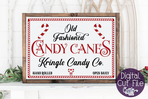 Christmas Svg, Farmhouse Svg, Old Fashioned Candy Canes File SVG Crafty Mama Studios 