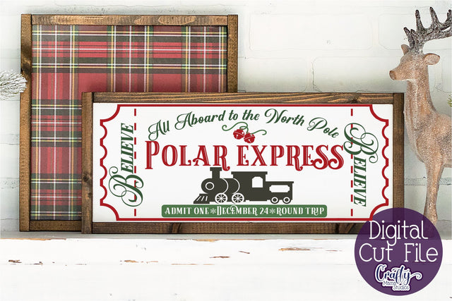 Christmas Svg, Farmhouse Svg, Polar Express Train Ticket SVG Crafty Mama Studios 