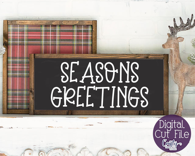 Christmas Svg, Farmhouse Svg, Seasons Greetings Cut File SVG Crafty Mama Studios 