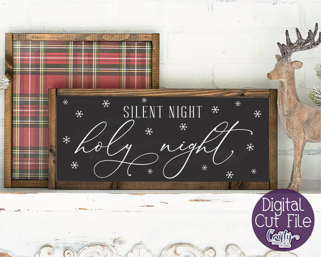 Christmas Svg, Farmhouse Svg, Silent Night Holy Night File SVG Crafty Mama Studios 