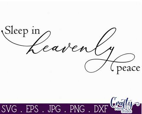 Christmas Svg, Farmhouse Svg, Sleep In Heavenly Peace File SVG Crafty Mama Studios 