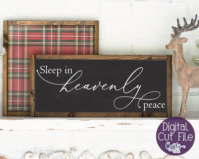 Christmas Svg, Farmhouse Svg, Sleep In Heavenly Peace File SVG Crafty Mama Studios 