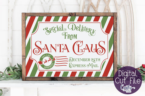 Christmas Svg, Farmhouse Svg, Special Delivery, Santa Claus SVG Crafty Mama Studios 