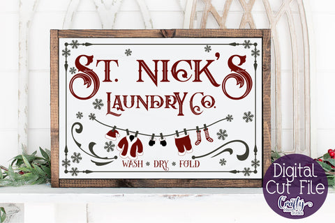 Christmas Svg, Farmhouse Svg, St. Nick's Laundry Company SVG Crafty Mama Studios 