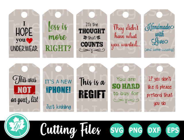 Christmas SVG | Funny Gift Tags SVG TrueNorthImagesCA 