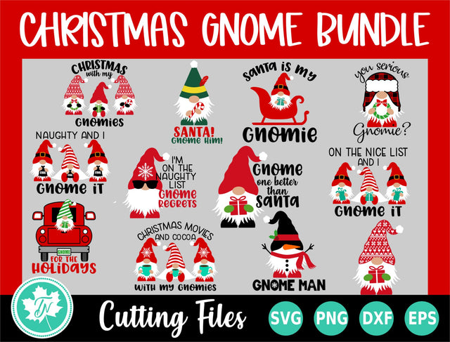Christmas SVG | Gnome SVG Bundle SVG TrueNorthImagesCA 