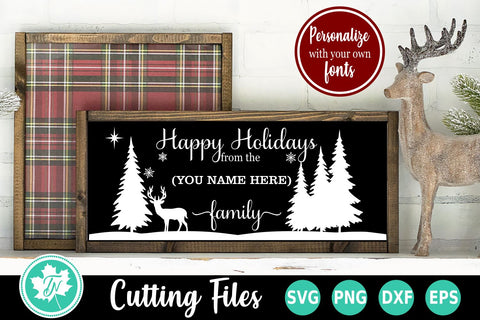 Christmas SVG | Happy Holidays Sign SVG TrueNorthImagesCA 