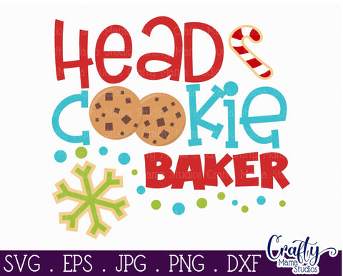 Christmas Svg - Head Cookie Baker - Christmas Cookies SVG Crafty Mama Studios 