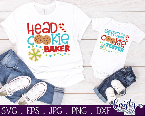 Christmas Svg - Head Cookie Baker - Official Cookie Tester SVG Crafty Mama Studios 