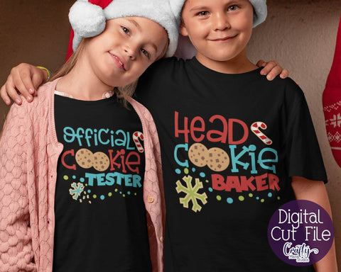Christmas Svg - Head Cookie Baker - Official Cookie Tester SVG Crafty Mama Studios 